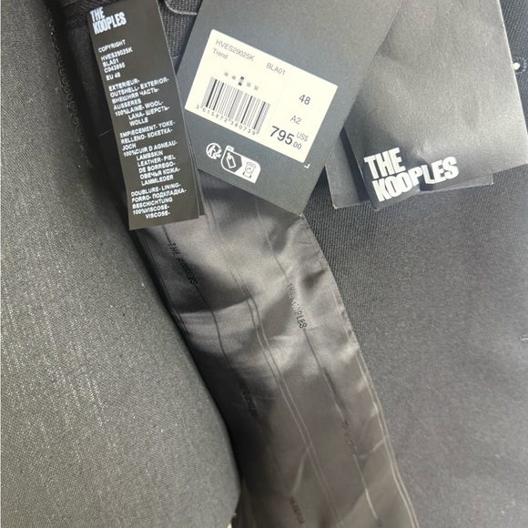 Black Blazer with Lamb Leather Accents - Picture 14 of 17